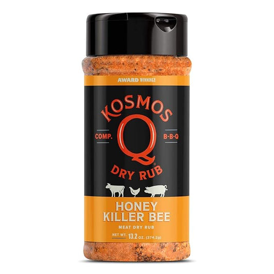 Kosmos Q Honey Killer Bee BBQ Dry Rub, Sweet Seasoning with Brown Sugar, Honey, Garlic & Paprika