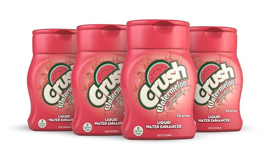 CRUSH Crush, Watermelon, Liquid Water Enhancer - New, Better Taste (4 Bottles, Makes 96 Flavored