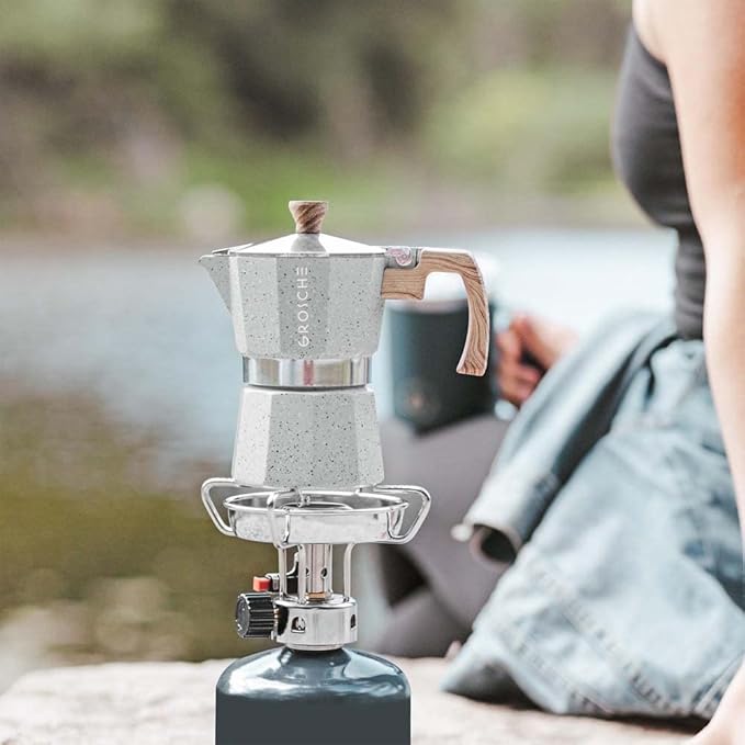 GROSCHE Milano Moka pot, Stovetop Espresso maker, Greca Coffee Maker, Stovetop coffee maker and