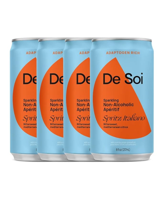 De Soi Spritz Italiano Non-Alcoholic Drinks 4-Pack (8 fl oz) Mocktails - Ready to Drink Beverages
