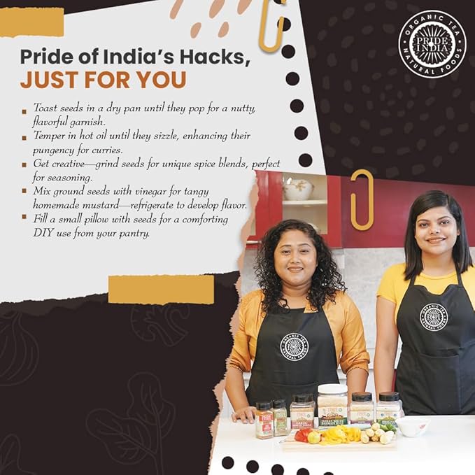 Pride of India – Black Mustard Seed – Gourmet & Vegan Indian Spice – Pungent/Spicy Flavor – Dry