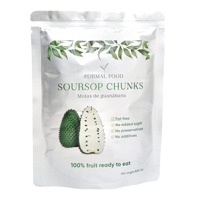 Soursop (Guanabana) Fruit 100% Natural And Real - No Added Sugar, No Preservatives - 8,82 Oz