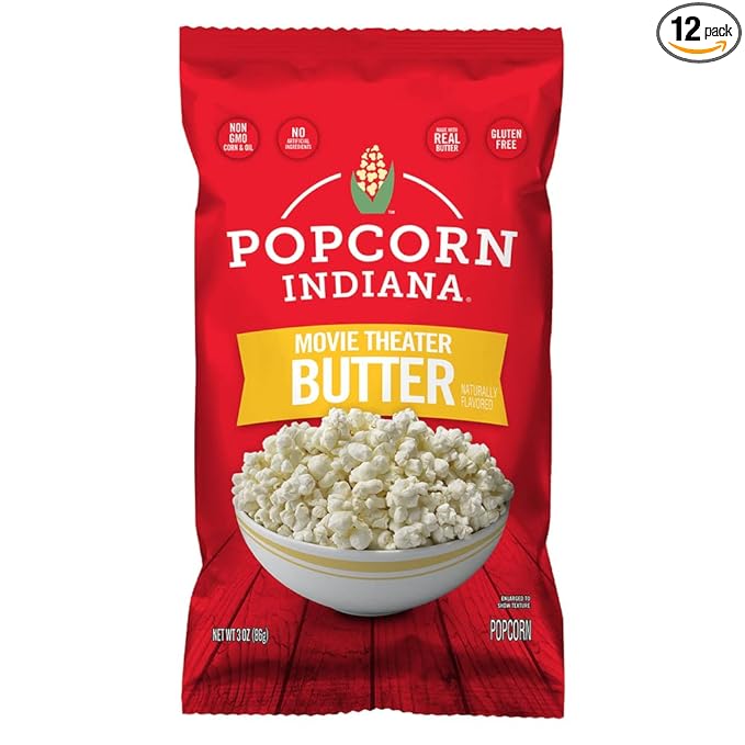 Popcorn Indiana Movie Theater Butter - Family Pack - 4.75 Oz (Pack of 12)