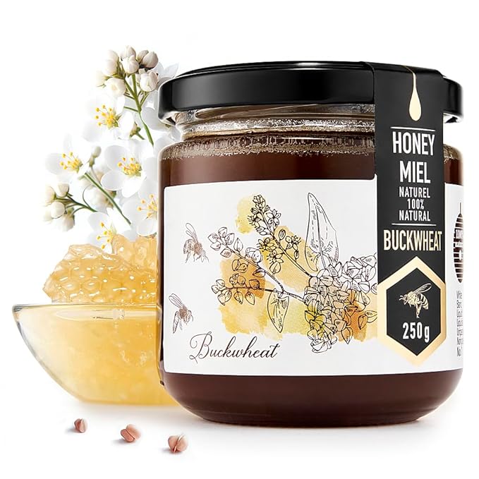 HONIGMA® Raw Buckwheat Honey | Exquisite Taste | 100% Pure | Unpasteurized | Unfiltered | Partially