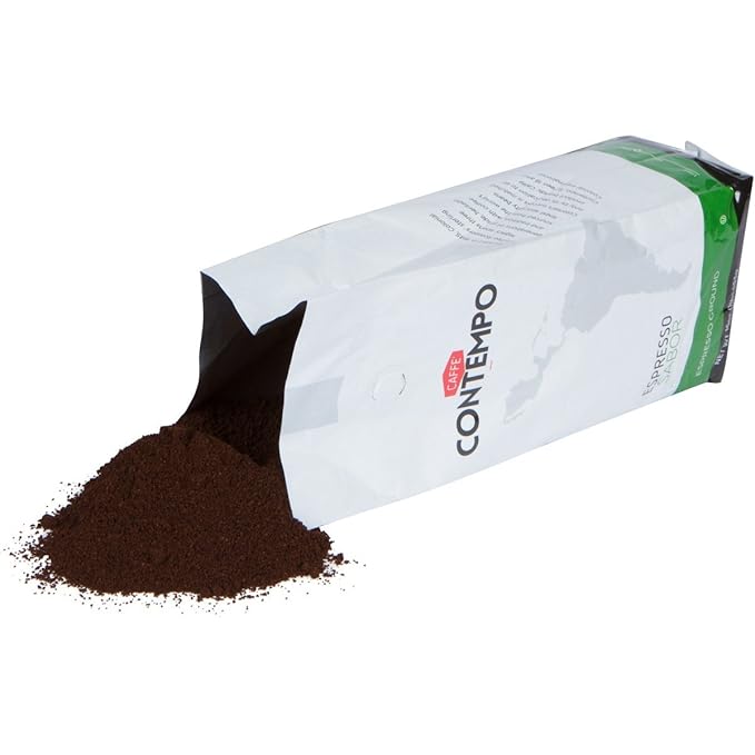 CAFFÉ CONTEMPO Italian Style Ground Espresso, Sabor Blend, 1 LB Fine Grind, Dark Roast, Freshly