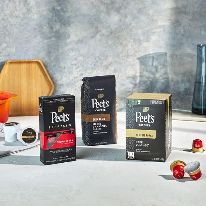Peet's Coffee, Medium Roast Single Serve Coffee Pods - Big Bang 10 Count (1 Box of 10 Pods)
