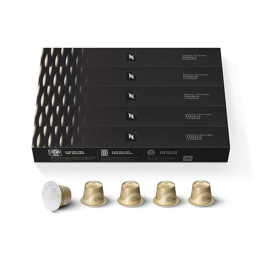 Nespresso Capsules Original Line, Vaniglia, Medium Roast Espresso Coffee, 50 Count Espresso Coffee