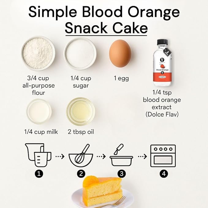 Dolce Flav Natural Blood Orange Extract ??2 Ounce Oil-Soluble Kosher, Sugar-Free, Concentrated Rich