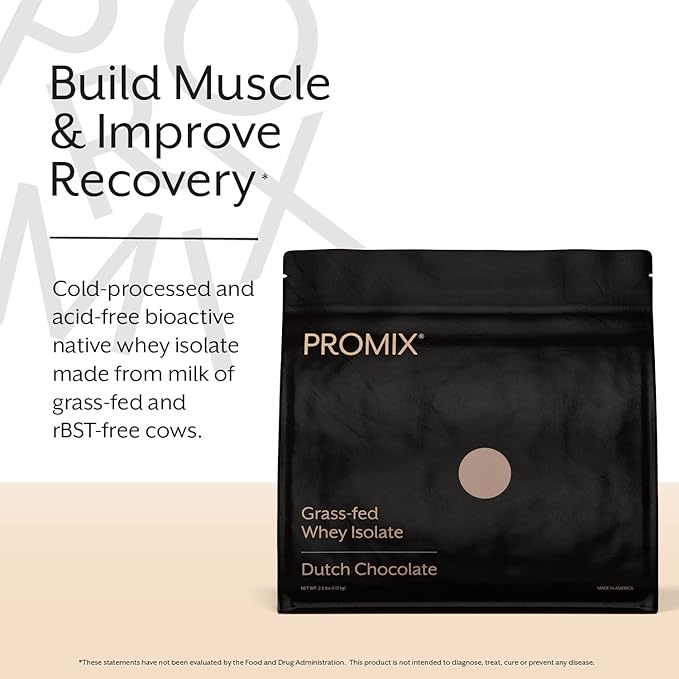 ProMix Nutrition Whey Protein Isolate Powder, Chocolate - Grass-Fed - 짯Post Workout Fitness &