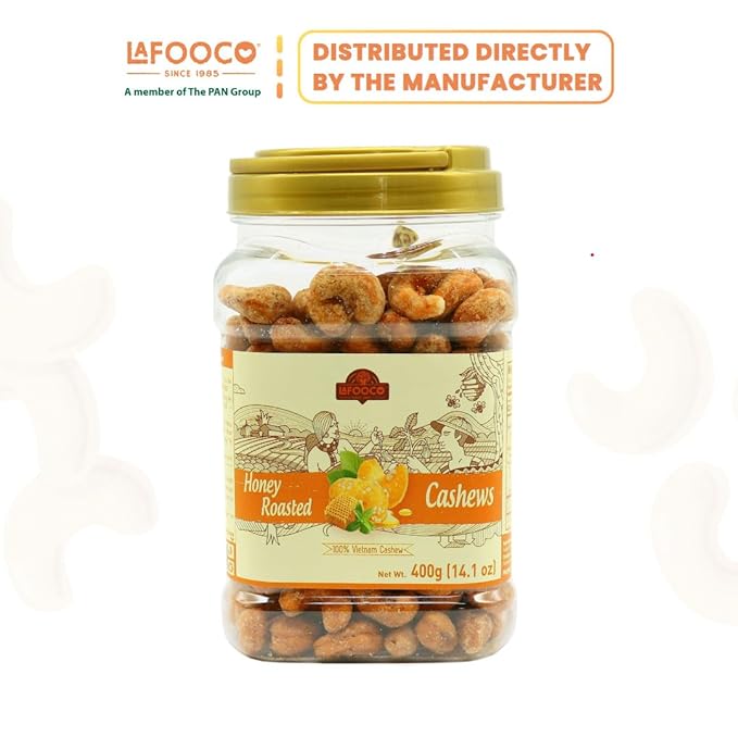 LAFOOCO Honey Roasted Cashews, Sweet Tasty Gourmet, Vietnam Cashew, Rich in Nutrients, Gift for