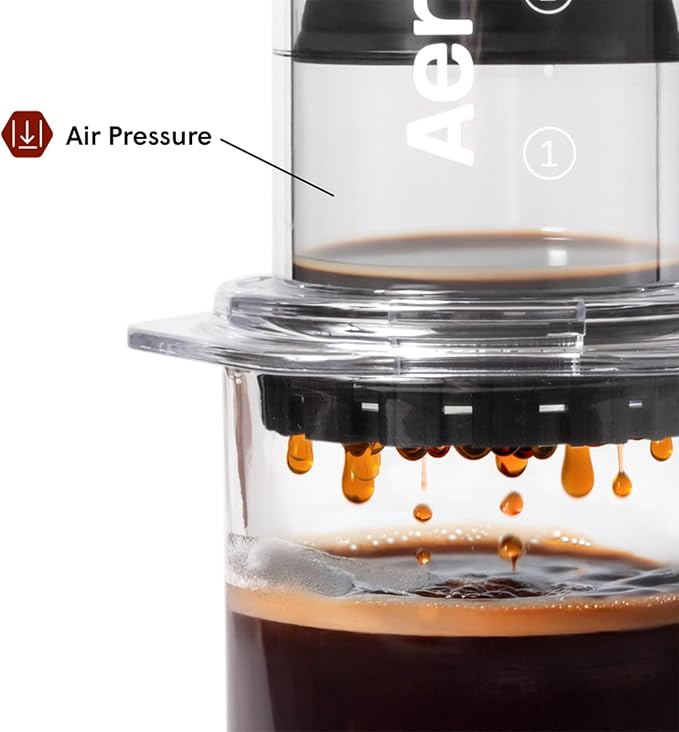 AeroPress Clear Coffee Press – 3 In 1 Brew Method Combines French Press, Pourover, Espresso, Full