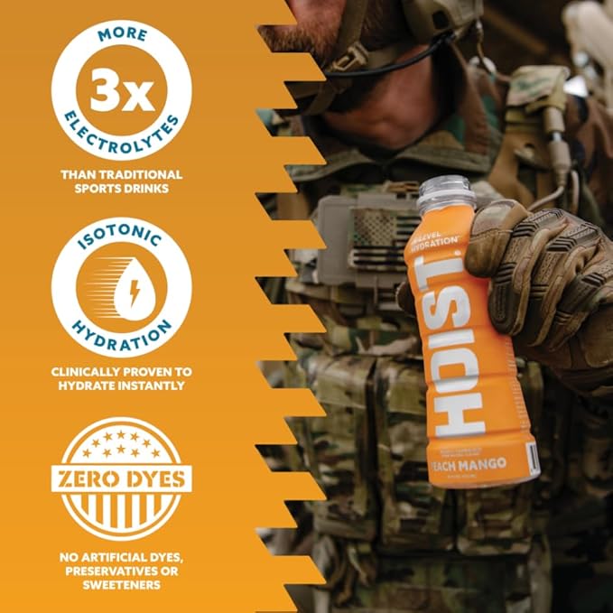 HOIST Premium Military Hydration Electrolyte Drink, Powerful IV-Level Hydration, Clinically Proven