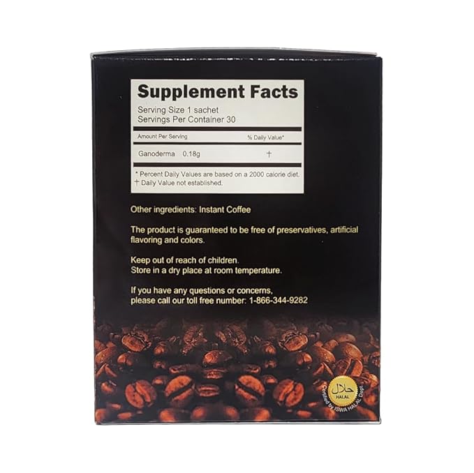 Ganoderma Reishi Coffee Mix Instant 2-in-1 Mushroom Coffee | NO SUGAR ADDED | 30 sachets (Pack of 4)
