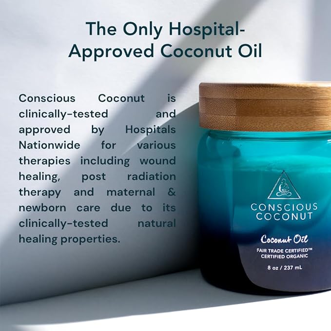 Conscious Coconut Travel-Ready Tube (3.4 oz) - Certified Organic & Fair Trade Coconut Oil for Skin