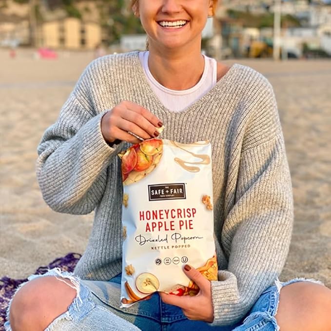 Safe + Fair Plant-Based Gourmet Apple Pie Flavored Popcorn - Honeycrisp Apple Pie Drizzled Kettle