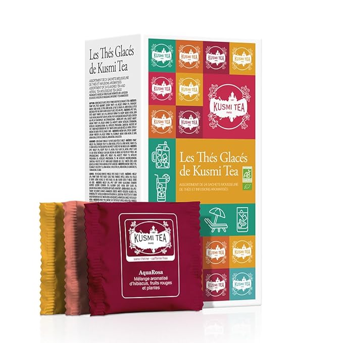 Kusmi Tea - Iced Teas Gift Set - Sampler Assortment Variety Box - Organic Teas - Gift Idea for Men