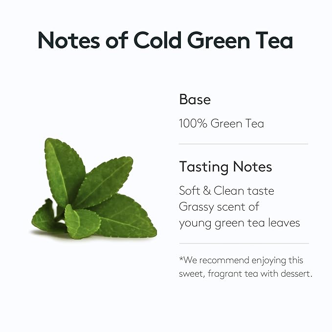 OSULLOC Cold Green Tea, Stick-Type in Pouch Package, Premium Organic Pure Tea from Jeju, 20 count