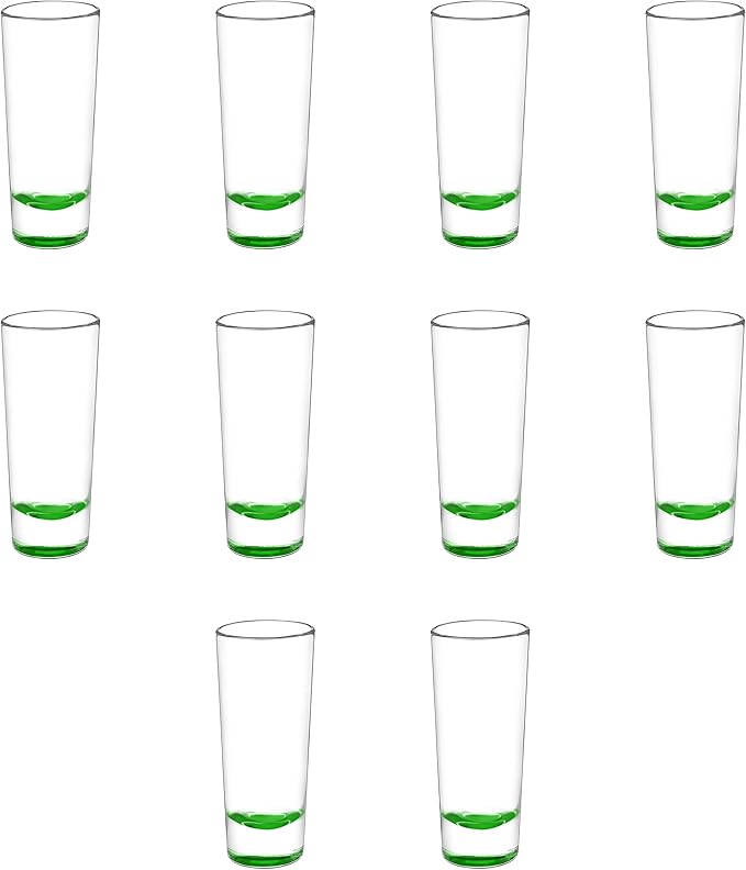DISCOUNT PROMOS Cordial Shooter Shot Glasses 2 oz. Set of 10, Bulk Pack - Great for Birthdays