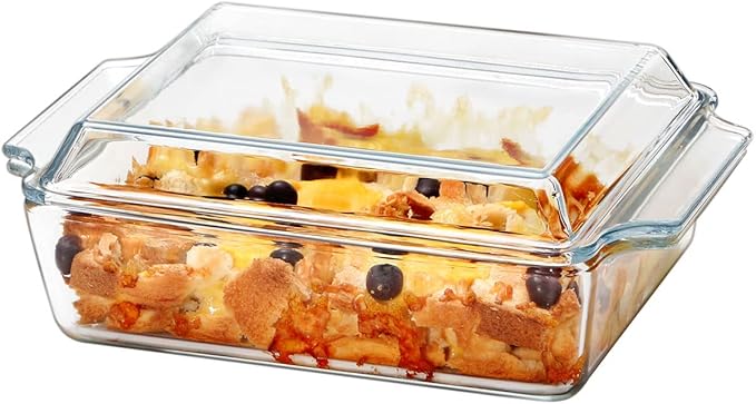 NUTRIUPS Rectangular Glass Casserole Dish With Lid Glass Bakeware Microwave Casserole Dish Lidded
