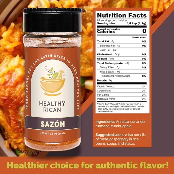 Healthy Rican Adobo Sazon Sofrito Seasoning and Herbs Mix Dry Non GMO No Preservatives MSG