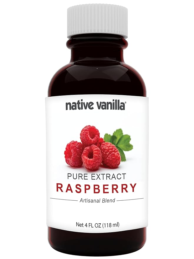 Native Vanilla - Pure Raspberry Extract - 4 Fl Oz - Pure Flavors and Extracts - Perfect for