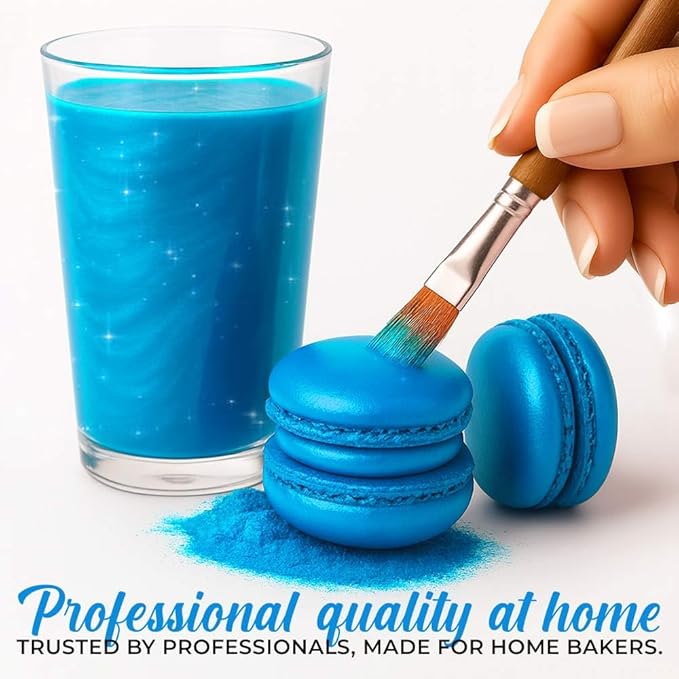 Bulk (20g) Light Blue Luster Dust Edible Glitter for Cocktails | Premium Edible Light Blue Luster