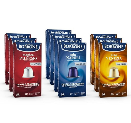Caffè Borbone Aluminum Espresso Pods for Nespresso Coffee Machines, Intense, Smooth and Rich