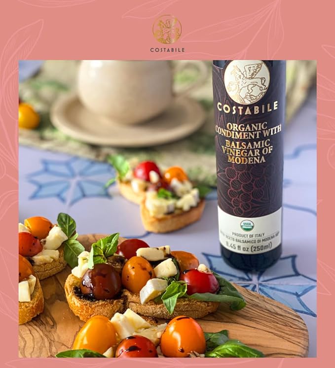 Costabile Modena Balsamic Vinegar Organic Barrel Aged ??Made in Italy, Rich Flavor, Natural