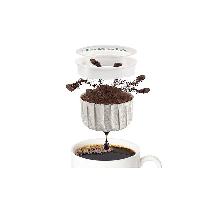 Fabula Organic Decaf Coffee K-Cups, Medium Roast, Low Acid Coffee Pods - Single Origin - Mold Free