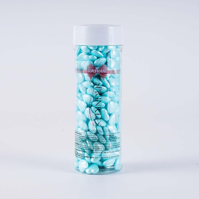 Kasvan Mixed Heart Shapes Sprinkles - Edible Candy Pearls 130g/4.58 Oz, Mix Size, Baking Cake
