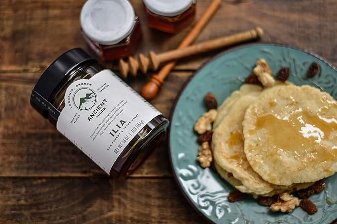 Organic Honey by Ancient Foods - Raw Unfiltered Authentic Organic Greek Honey from Greece |
