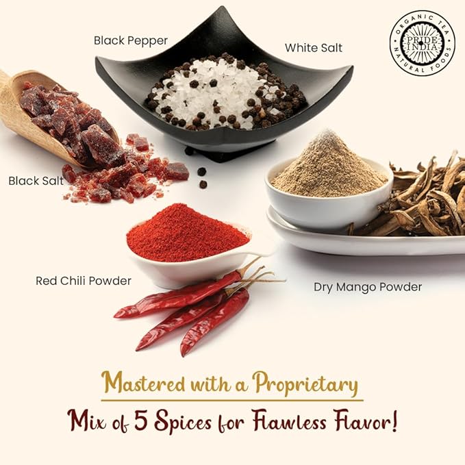 Pride of India – Indian Chat Masala Seasoning Spice – Ideal for Savory Dishes – Perfect Seasoning