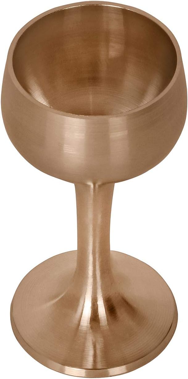 DeKulture Handmade Bronze Kansa Ayurveda Glasses Sake Cup Tumbler for Barware, 1.5 x 4.0 (DH)