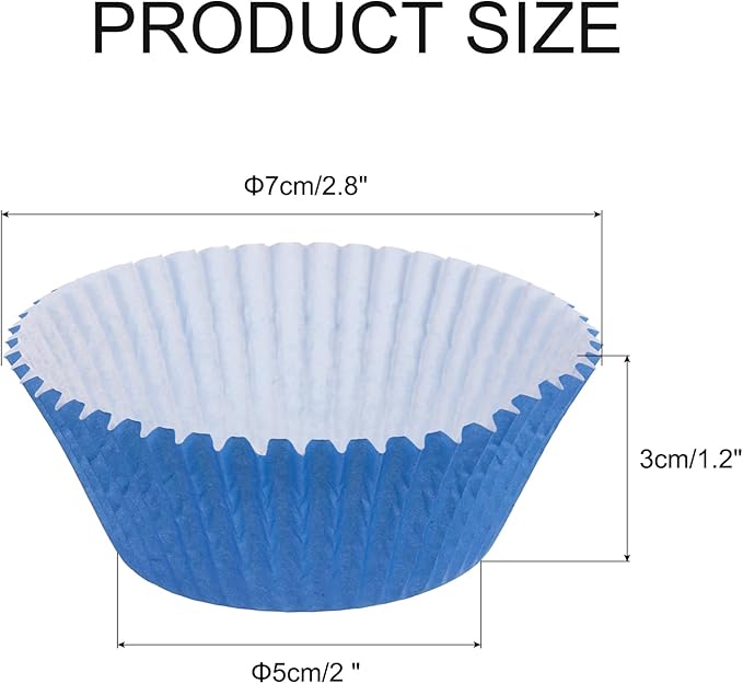 uxcell 100 Pcs Cupcake Liners, Muffins Paper Baking Cups Wrappers Standard Greaseproof for Baking