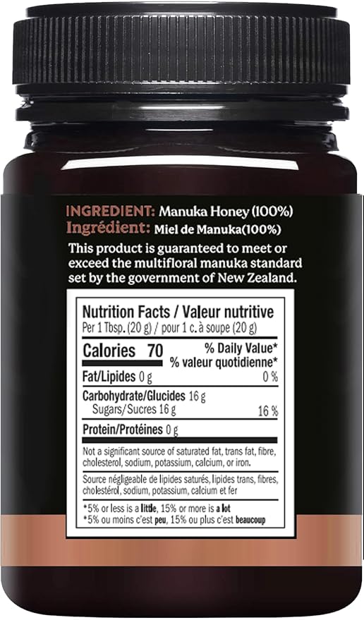 100% Pure New Zealand Honey - MGO 70+ Monofloral Mānuka Honey, 100% Pure New Zealand Raw Mānuka