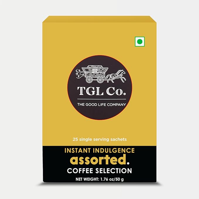 TGL Co. Assorted Instant Coffee Sticks – 25 Sachets | 5 Varieties (Flavored & Classic) |