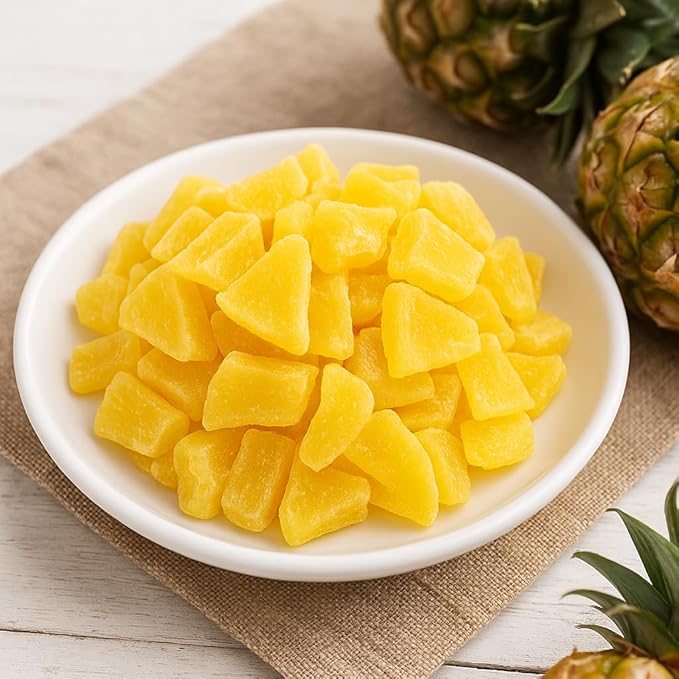 Anna and Sarah Dehydrated Pineapple Tidbits NATURAL NO SO2, Non GMO, Gluten Free, High In Fibers in