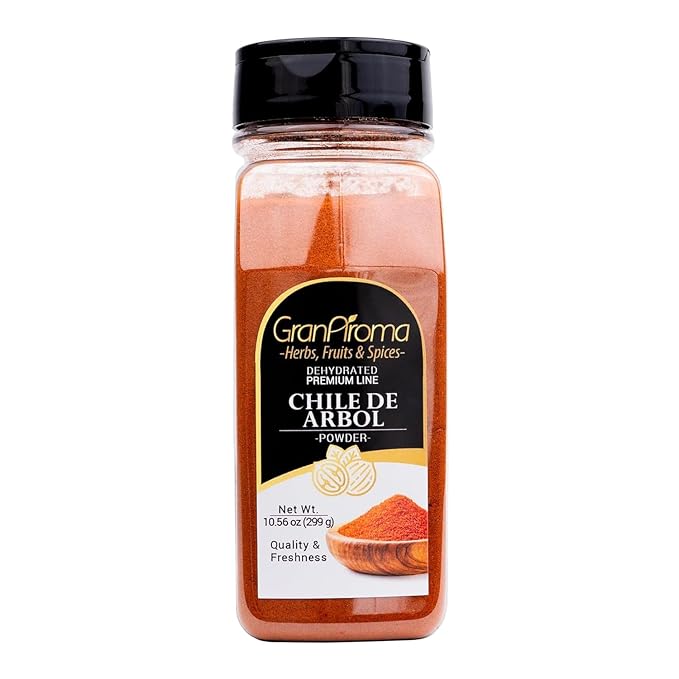 GranAroma Chile De Arbol Powder, Spicy & Smoky Flavor, Seasoning for Tacos, Salsas, and Soups (2