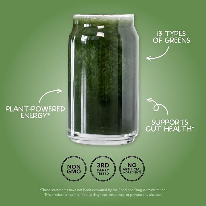 Clean Simple Eats Greens Variety 10 Pack, Greens Powder Mix, Packed with Superfoods Chlorella &