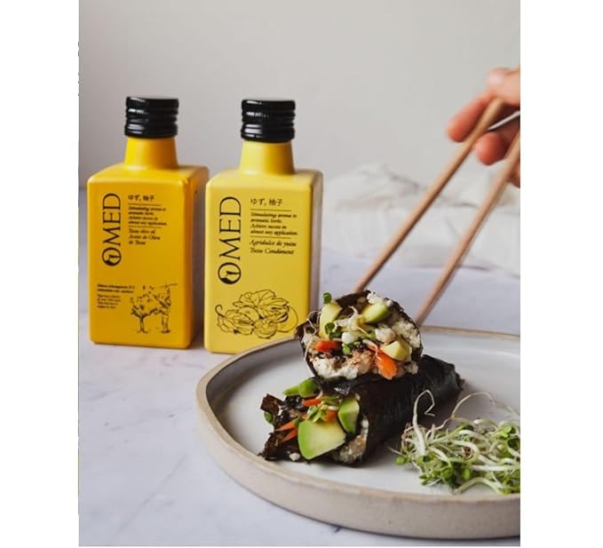O-Med Arbequina Extra Virgin Olive Oil With Yuzu (10%) Japanese Citrus Fruit 250ml