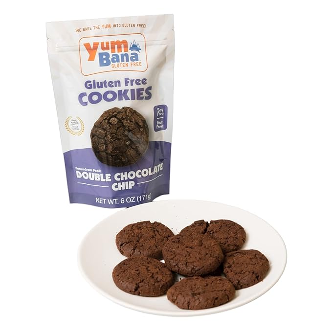 Yumbana Gluten Free Double Chocolate Cookies - Soy Free, Nut Free Cookies - No Artificial Flavors
