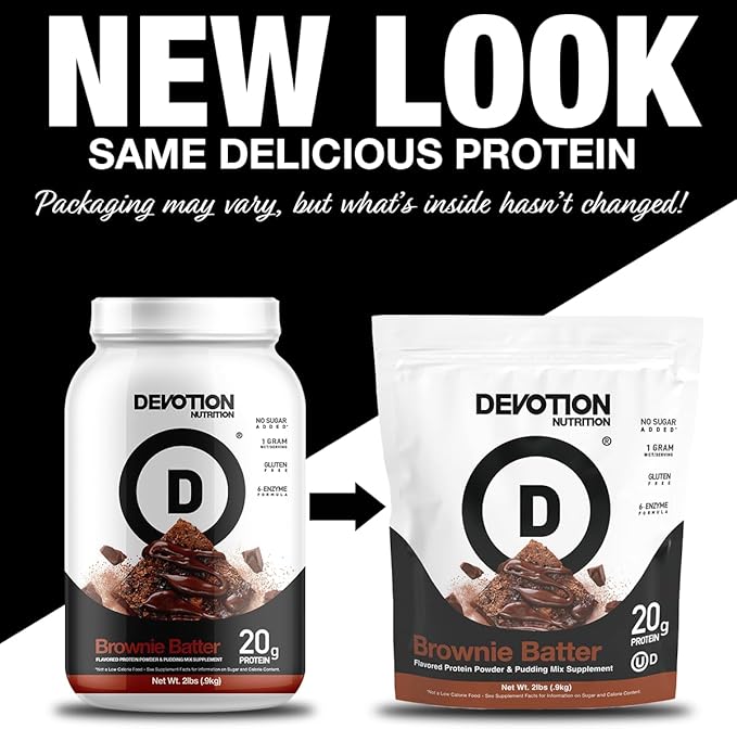 Devotion Nutrition Protein Powder Brownie Batter ??20g Whey Isolate & Casein Protein Blend ??No