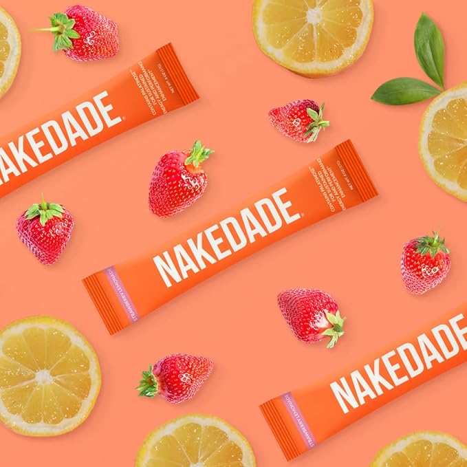Nakedade Strawberry Lemonade ??Performance Enhancing Sports Drink Powder - Electrolyte Powder ??No