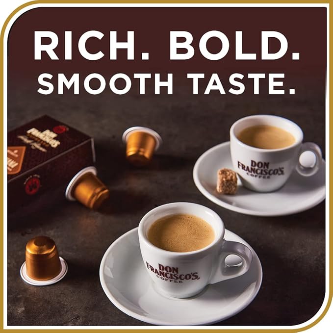 Don Francisco's Clasico Espresso Pods: 40 Recyclable Aluminum Capsules, Intensity 9 Dark Roast