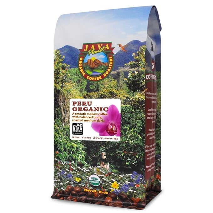 Low Acid Organic Coffee ??Whole Bean, Mold-Free & Stomach Friendly by Java Planet, Peruvian Single