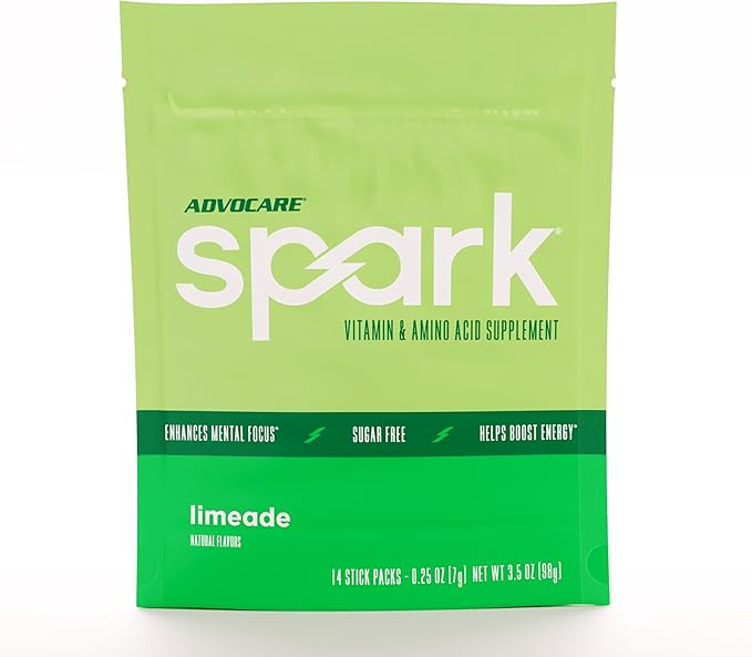 AdvoCare Spark Vitamin & Amino Acid Supplement - Focus & Energy Drink Powder Mix with Vitamin A