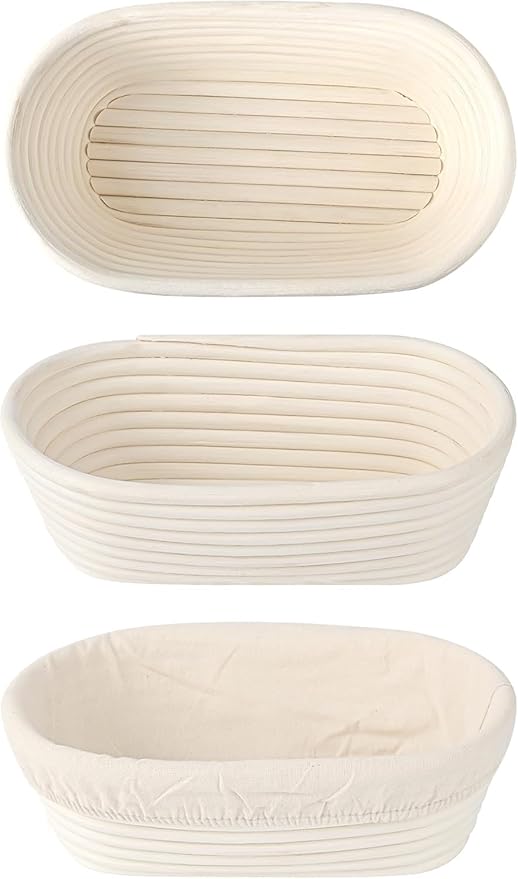 Saint Germain Bakery Premium Round Bread Banneton Basket with Liner - Perfect Brotform Proofing