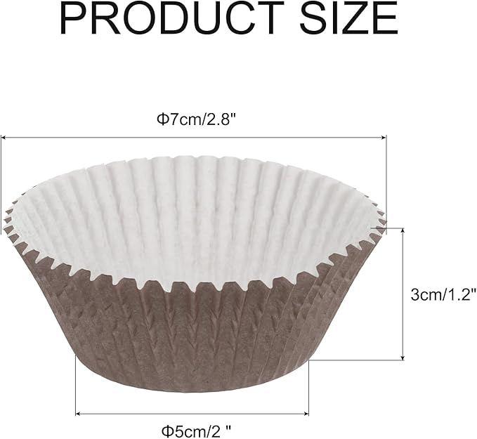 uxcell 100 Pcs Cupcake Liners, Muffins Paper Baking Cups Wrappers Standard Greaseproof for Baking