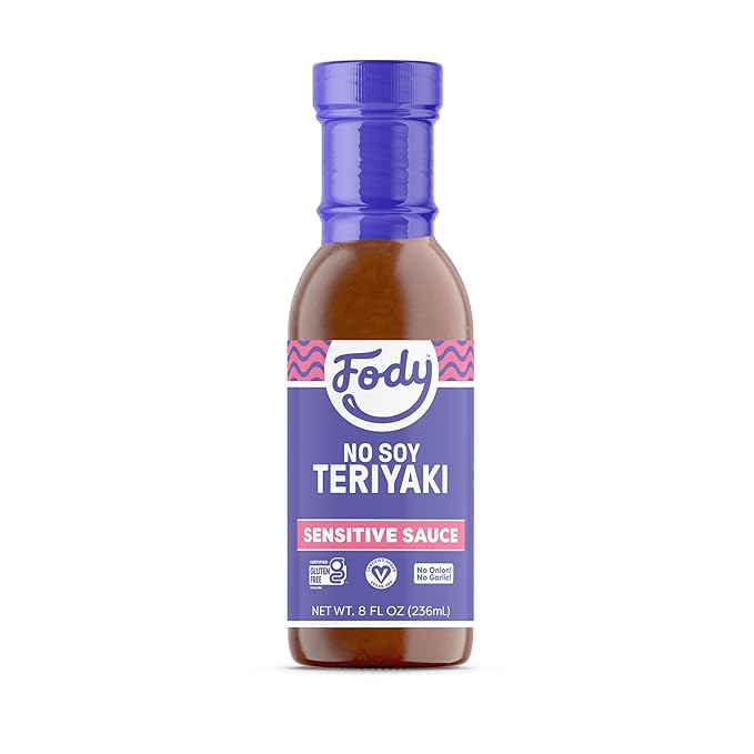 Fody Foods No Soy Teriyaki Sauce & Marinade, 8.5 Oz, Garlic and Onion Free, Low FODMAP Certified
