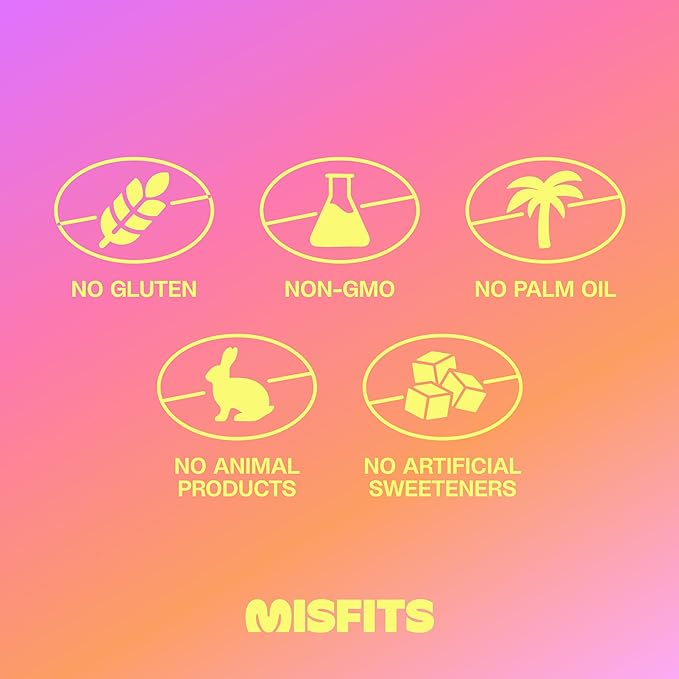 Misfits Vegan Protein Bars - Updated Gluten Free Recipe | Plant Based, Low Sugar & Carb, High Fiber